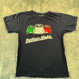 Italian Style Graphic T-Shirt Fiat 500 Cars Black